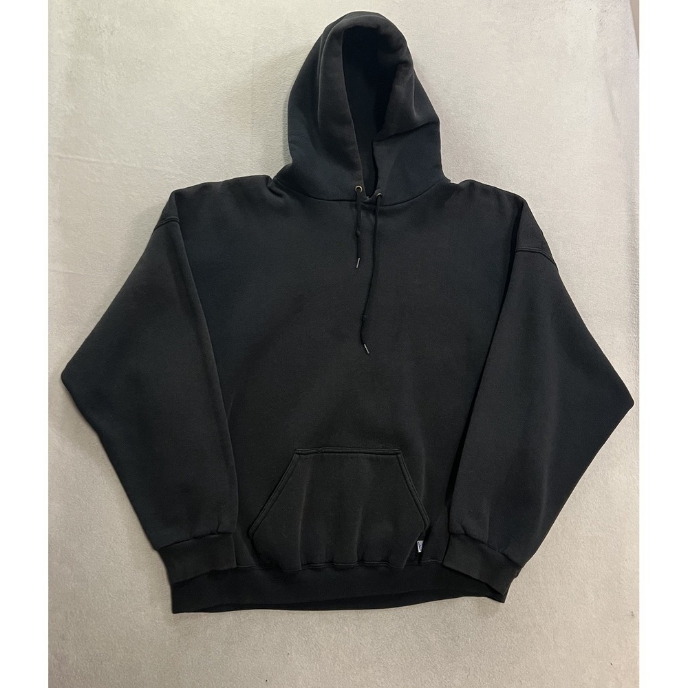 Vintage Discus Athletic Hoodie Sweatshirt Mens Size 3XL Black Faded Pullover 90s